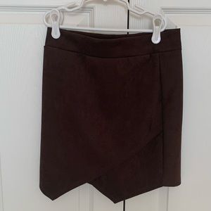 NWT Dark Brown Envelope Skirt
